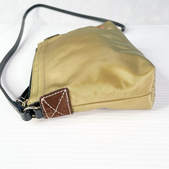 Dooney & Bourke Vintage Small Beige Nylon Leather Crossbody Purse Handbag 1975 - Picture 5 of 16